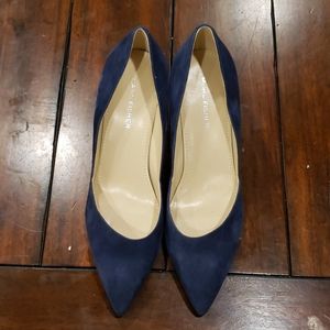 Marc Fisher Blue Suede 3" Heels, Size 8.5 - NEW